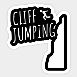 Cliff jumping Sticker